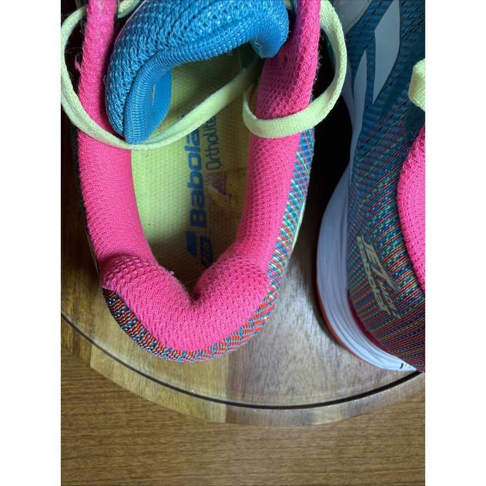 Babolat Jet Mach 2 Women Tennis Pickleball Shoes Blue Pink Michelin US 8 - Picture 15 of 16